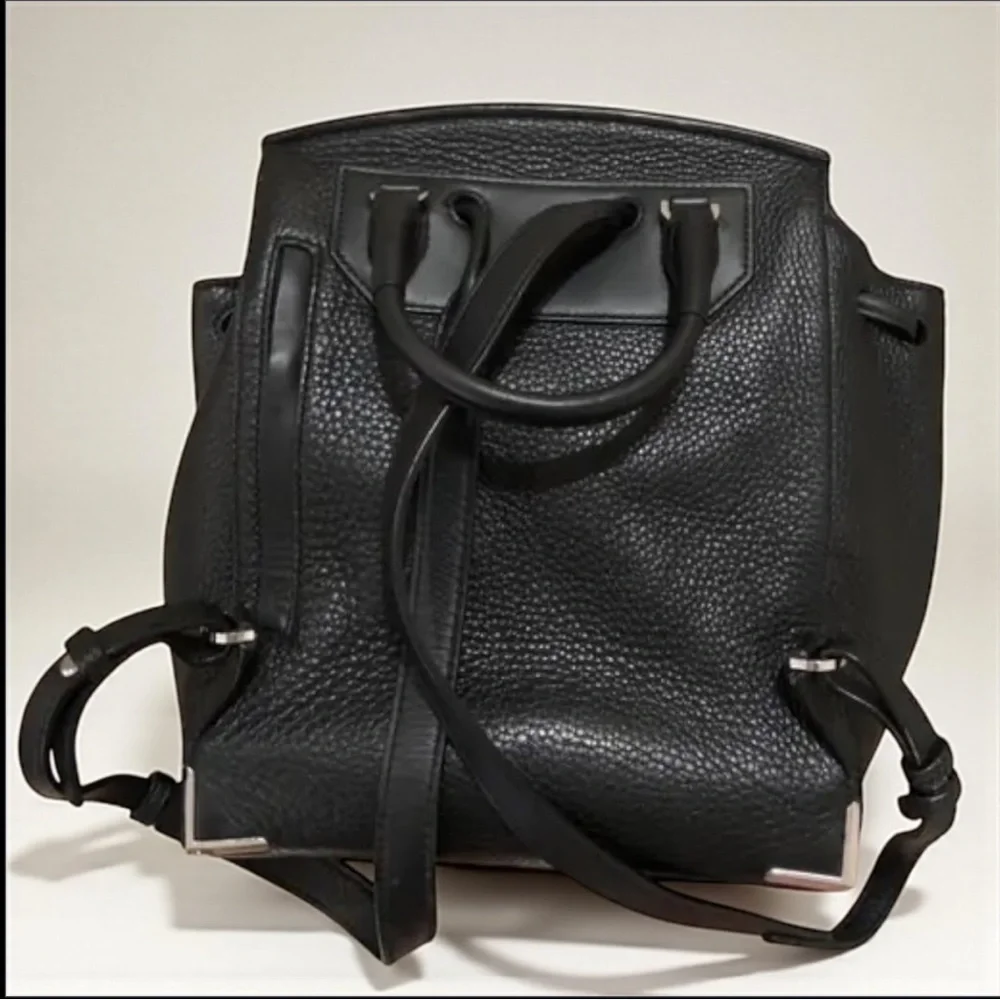 Alexander Wang Leather Black Pebbled Prisma Backpack - Pre-loved